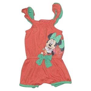 Disney Coral and Green Minnie Mouse One Piece